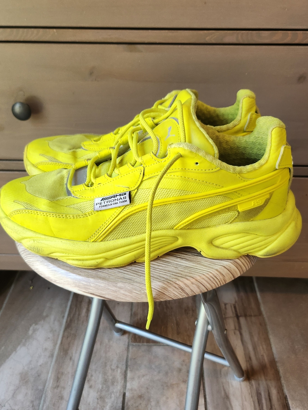 Puma Mercedes AMG F1 RS Neon Yellow Athletic Sneakers